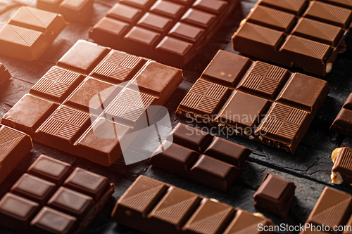 Image of Chocolate bar pieces