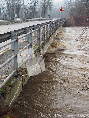 Image of River Po flood in Turin