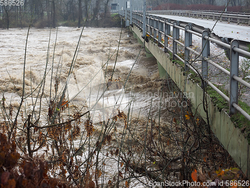 Image of River Po flood in Turin