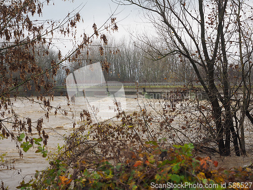 Image of River Po flood in Turin