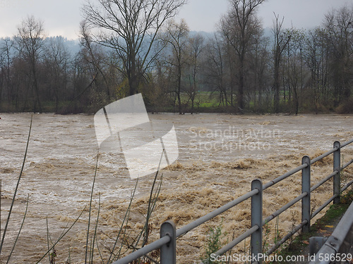 Image of River Po flood in Turin