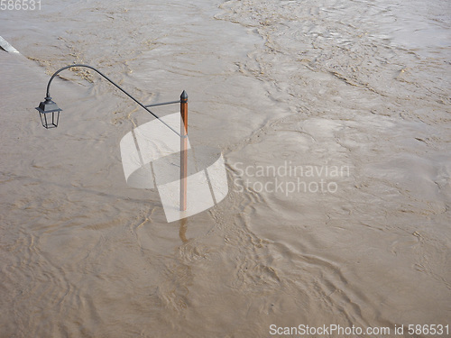 Image of River Po flood in Turin