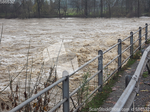 Image of River Po flood in Turin