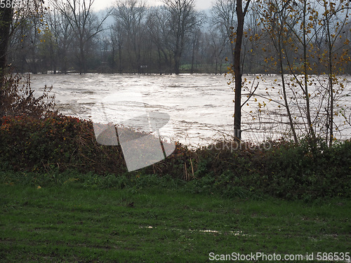 Image of River Po flood in Turin