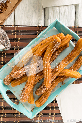 Image of Traditional churros with hot chocolate 