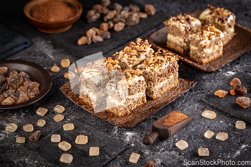 Image of Mini layered walnut cake