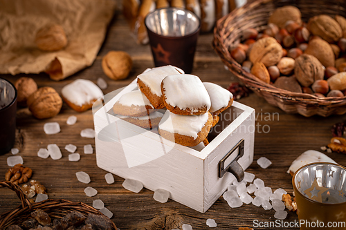 Image of Still life of square gingerbreads