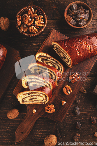 Image of Homemade walnut roll cakes