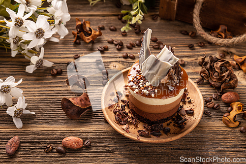 Image of Chocolate and coffee mousse cake