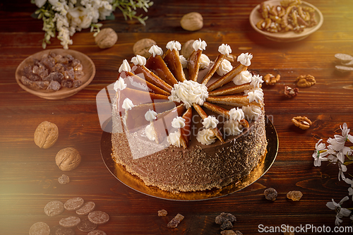 Image of Chocolate cake with caramelized top