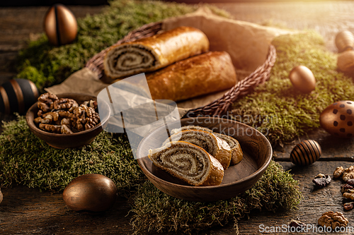 Image of Fresh home baked Easter bread rolls