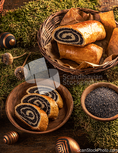 Image of Sliced homemade poppy seed loaf