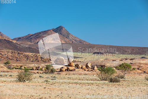 Image of Brandberg mountain desert landscape, Namibia