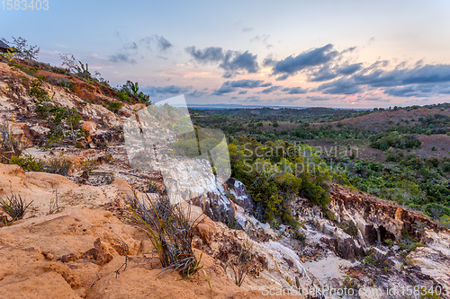 Image of beautiful sunset in Madagascar countryside