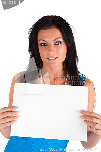 Image of Woman with banner