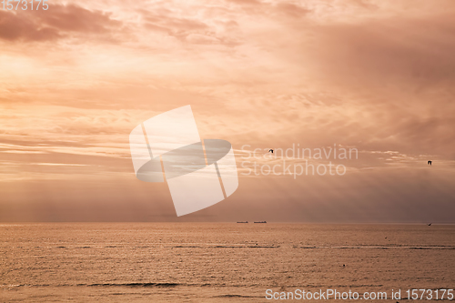 Image of sunset on the sea