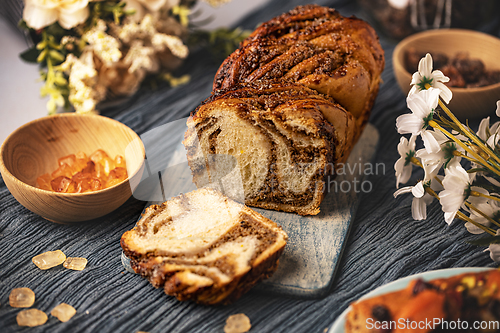 Image of Sweet swirl bread walnut babka