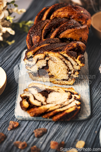 Image of Babka cake with chocolate