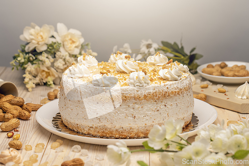 Image of Cake with whipped cream
