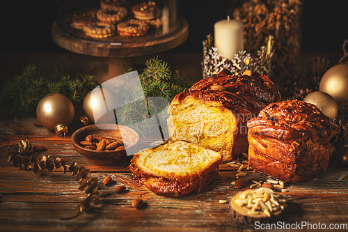 Image of Traditional homemade Christmas sweet bread