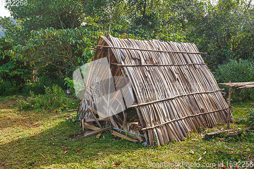 Image of Primitive fisher shed in the wood