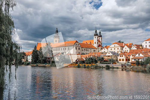 Image of Telc city with dramatic sky