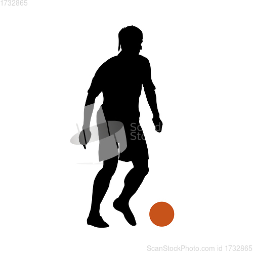 Image of Soccer Player Silhouette