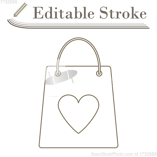 Image of Shopping Bag With Heart Icon