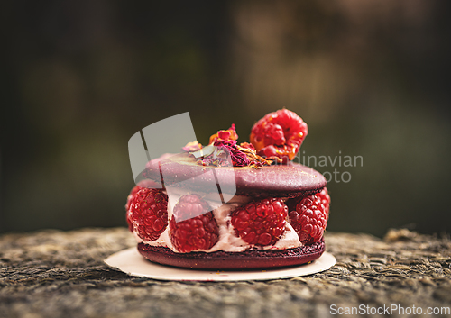 Image of Ispahan macaron cake