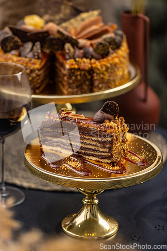 Image of Layered chocolate cake