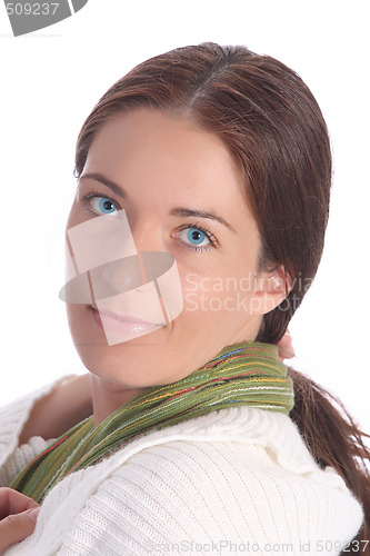 Image of woman with blue eyes