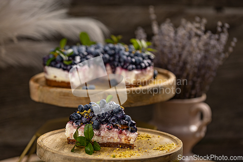 Image of Blueberry cheesecake dessert
