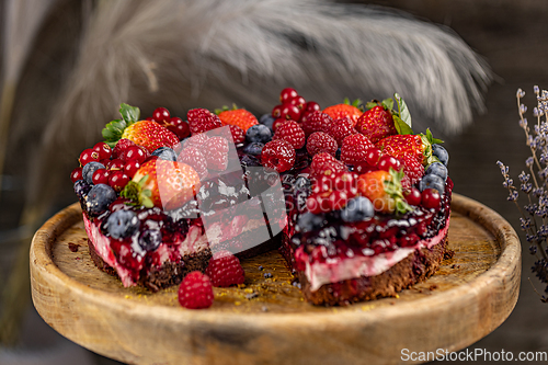 Image of Chocolate cake with cream