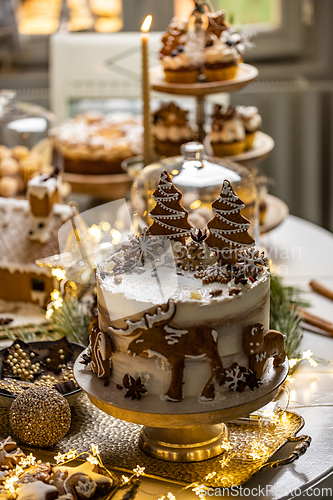 Image of Christmas cake holiday dessert