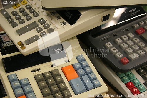 Image of Recycled calculators