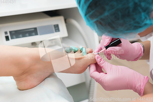 Image of Procedure of pedicure in beauty salon