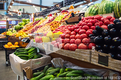 Image of Vegetable farmer market counter