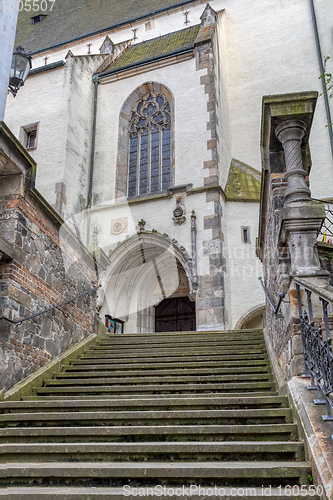 Image of Stairs leading up to church, Cesky Krumlov