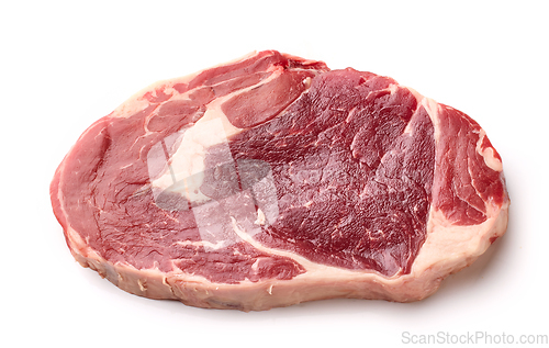 Image of fresh raw beef entrecote steak