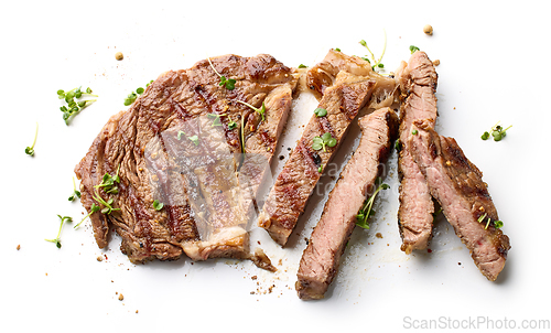 Image of freshly grilled beef entrecote steak