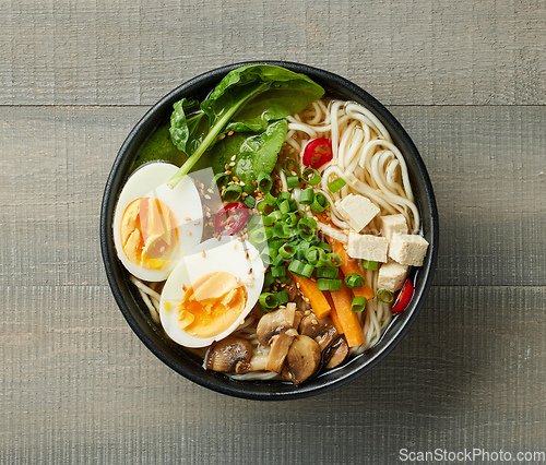 Image of bowl of asian noodle soup