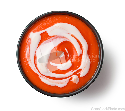 Image of bowl of tomato cream soup