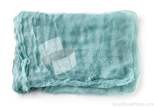 Image of folded blue cotton napkin