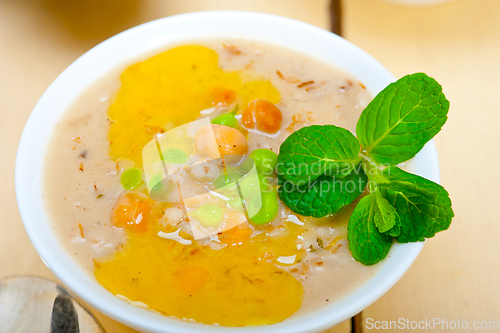 Image of Hearty Middle Eastern Chickpea and Barley Soup