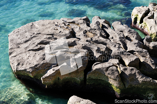 Image of Rocky coast of the Caspian Sea.