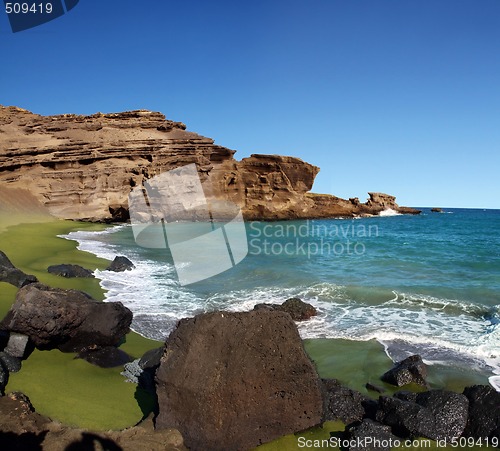 Image of Green sand beach