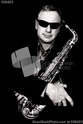 Image of jazz saxophone player