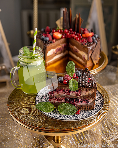 Image of Tasty layered chocolate cake