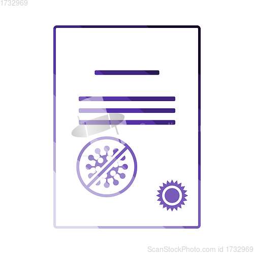 Image of No Coronavirus Certificate Icon