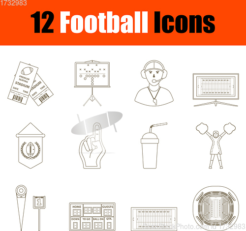 Image of Football Icon Set